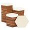 100 Pack Unfinished Wood Hexagon Pieces for DIY Crafts, 2.5mm Wood Slice Cutouts (2x2 Inches)
